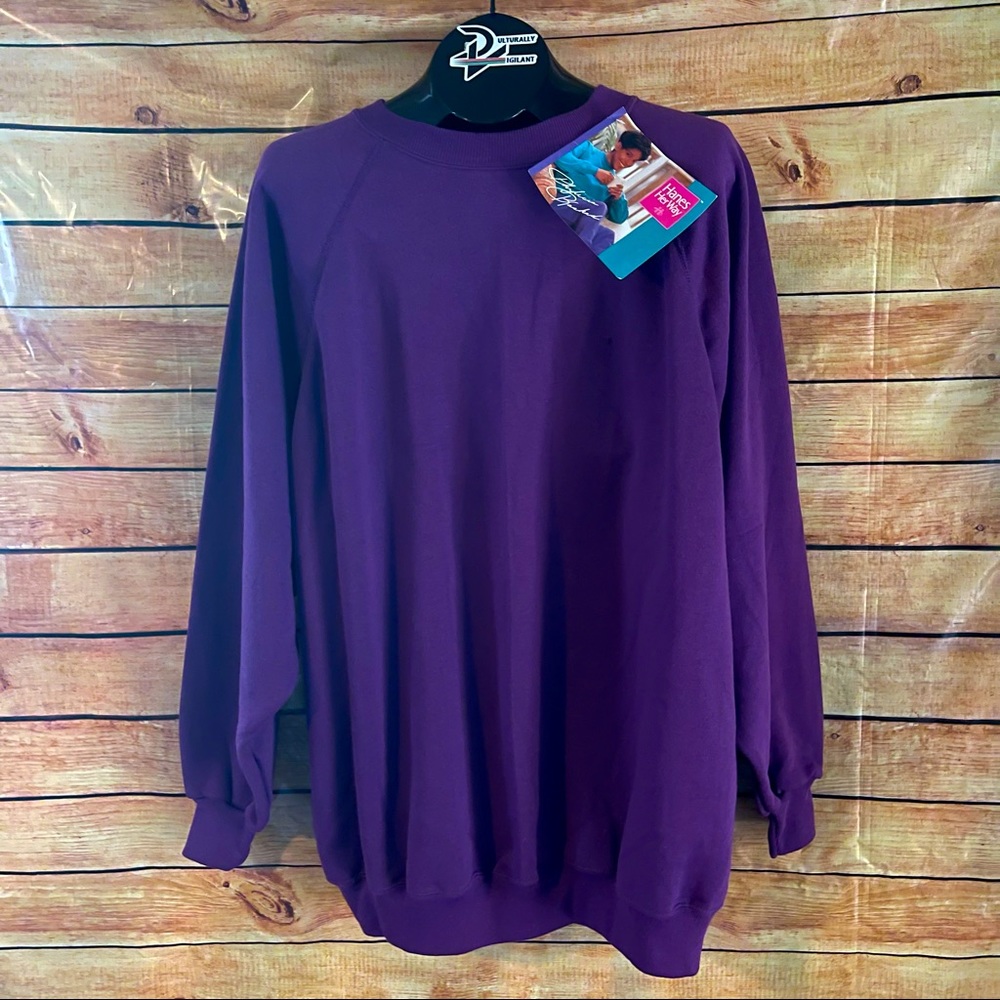 Vintage Hanes Her Way Blank Crewneck Sweater Purple